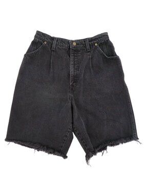 VTG Hunt Club Women 14 Black Wash Denim Jean Cut Off Shorts 1990s 90s Cotton USA